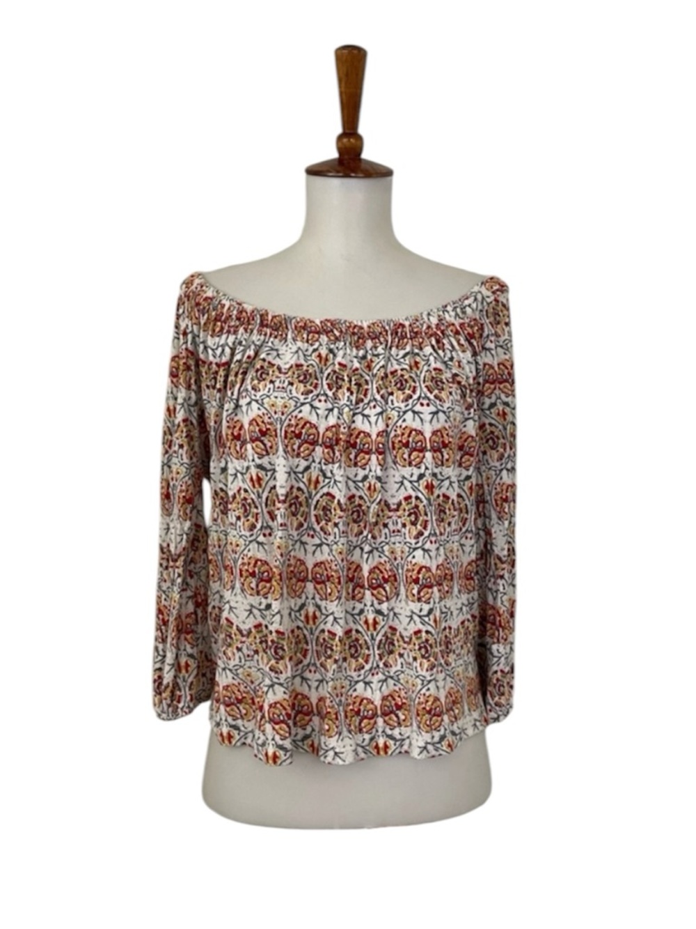 Joie‎ Priscilla Top Women’s XS Wide Neck 3/4 Sleeve Casual Boho